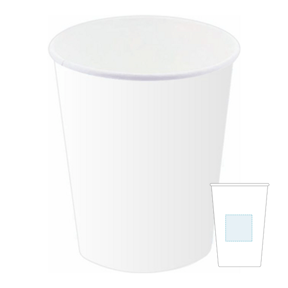 Disposable Cold Drink Cups on White Cardboard